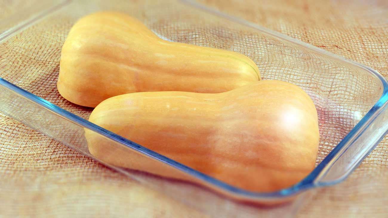 Butternut squash ready to be cooked