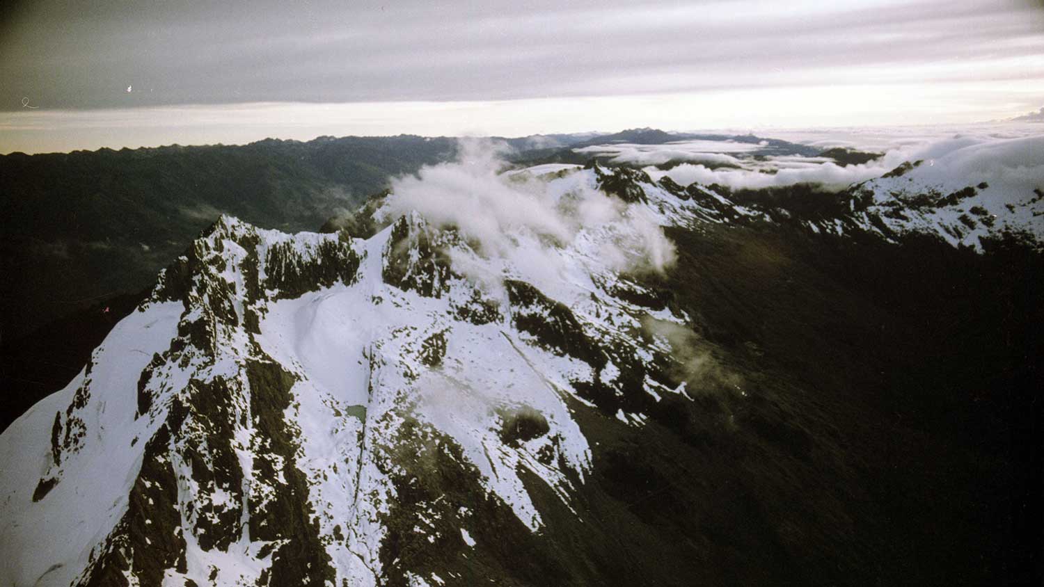 The Andes mountains featured in Living Planet, a Francis Thompson film sponsored by SC Johnson