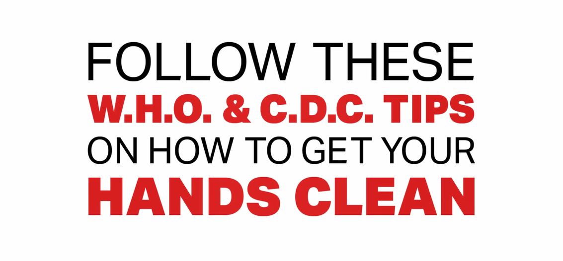 Tips on handwashing from CDC and WHO