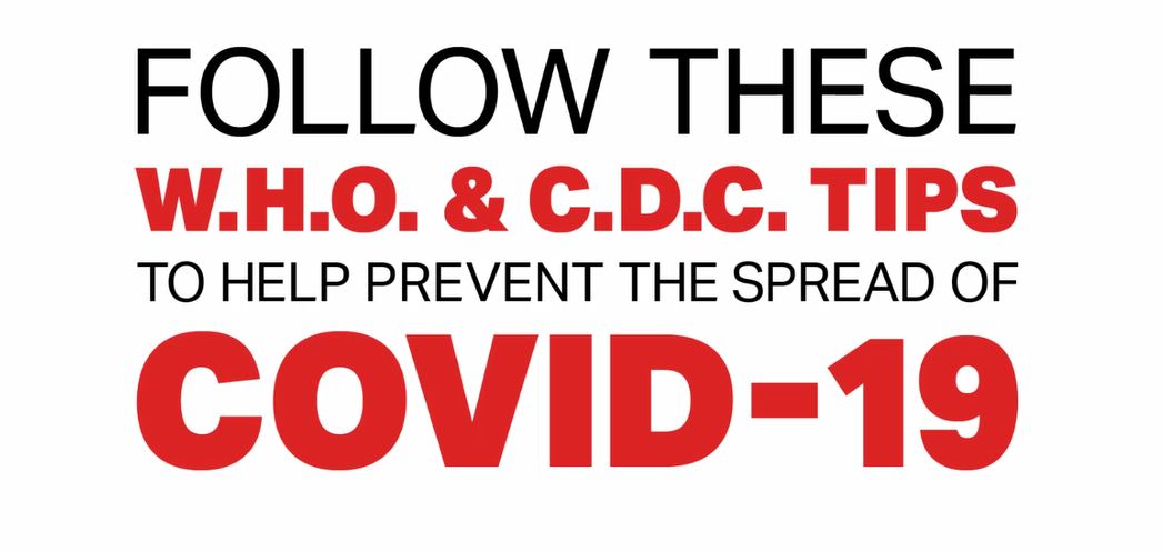 Coronavirus prevention tips from CDC and WHO