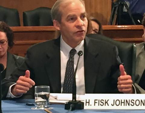 SC Johnson Chairman and CEO Fisk Johnson meeting with members of the U.S. Senate Homeland Security and Governmental Affairs Committee to discuss Zika