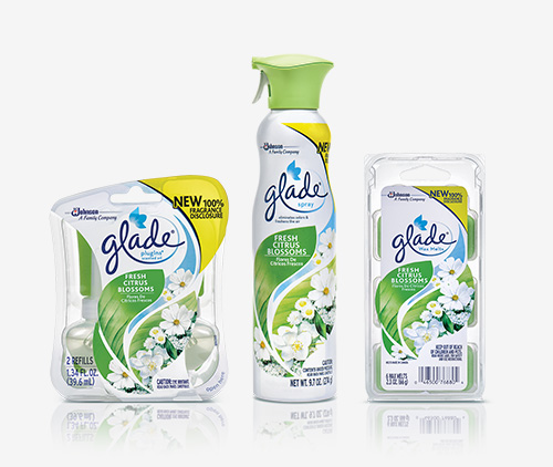 The Glade® Fresh Citrus Blossoms collection