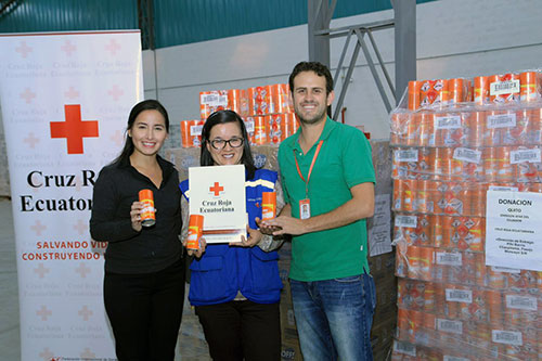 Product donated by SC Johnson to Red Cross and Red Crescent Societies