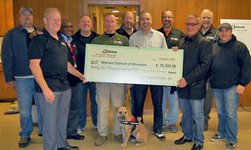 SC Johnson presents a donation to Veterans Outreach of Wisconsin