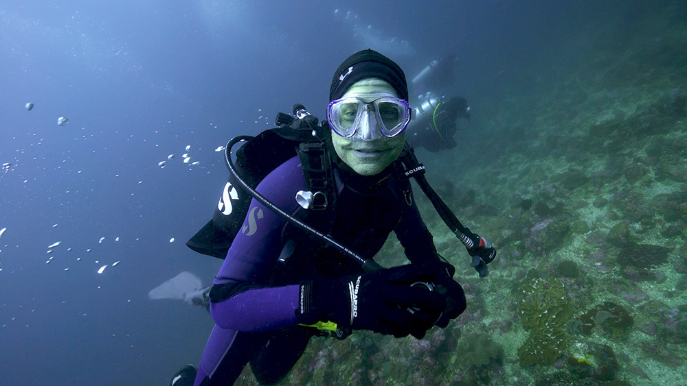 Fisk Johnson scuba diving in Indonesia