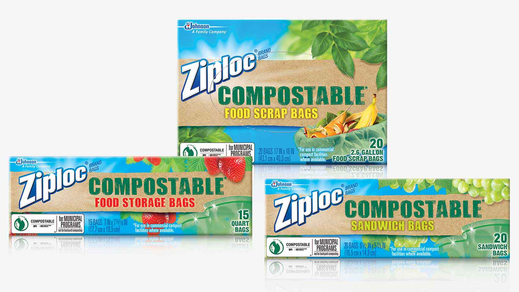 SC Johnson Ziploc Compostable Bag Products