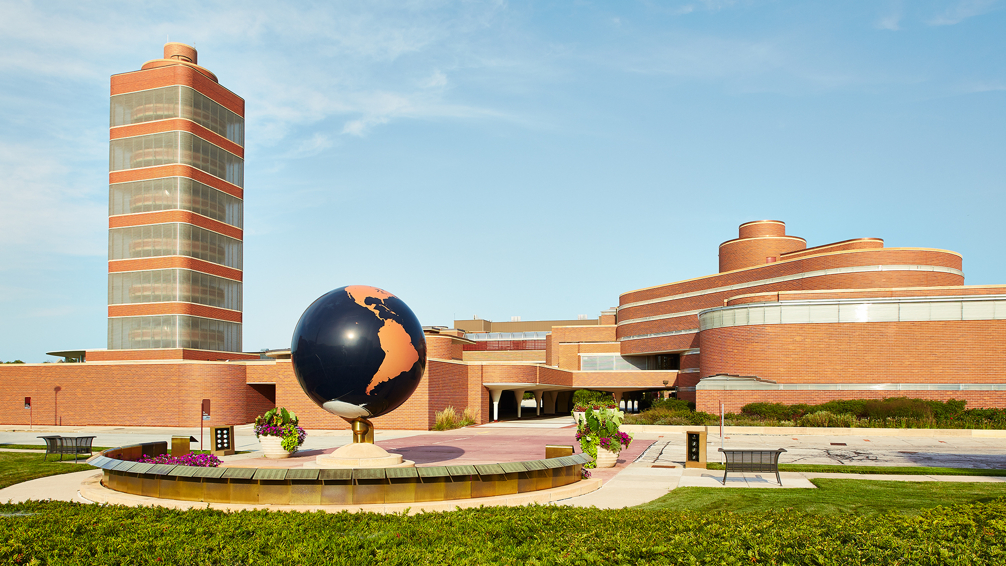 Campus Facing East SC Johnson headquarters designed by Frank Lloyd Wright