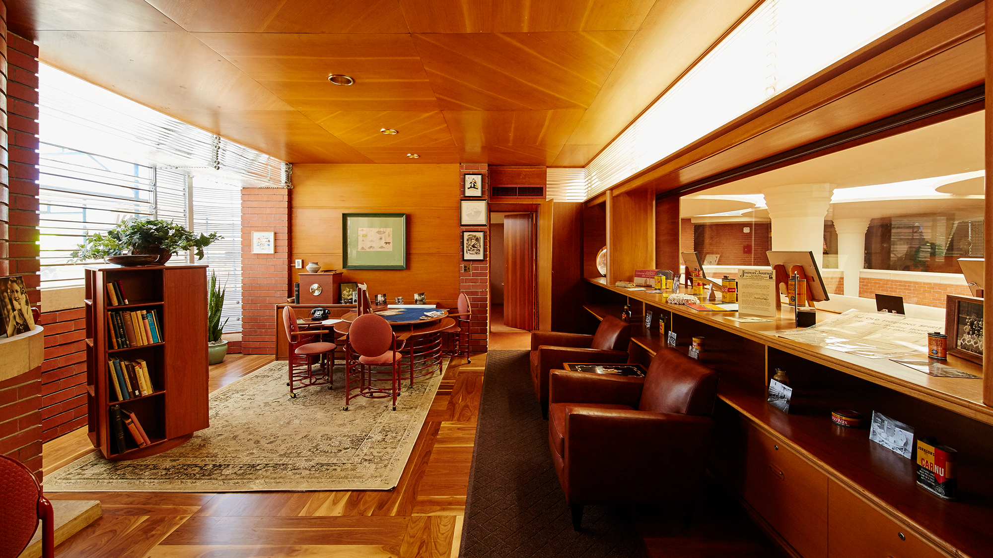HF Johnson Jr Office The historic office of H.F. Johnson, Jr. designed by Frank Lloyd Wright