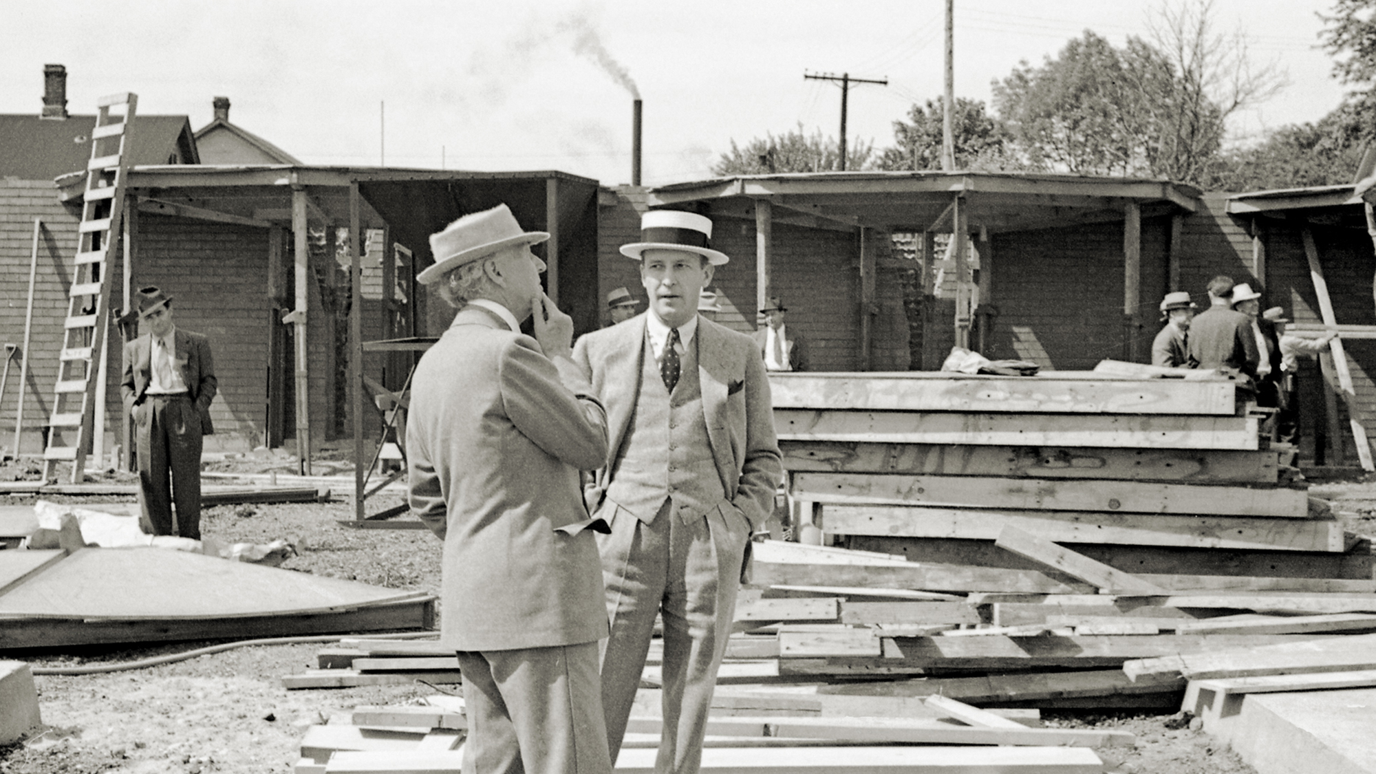 H.F. Johnson, Jr. and Frank Lloyd Wright, at SC Johnson