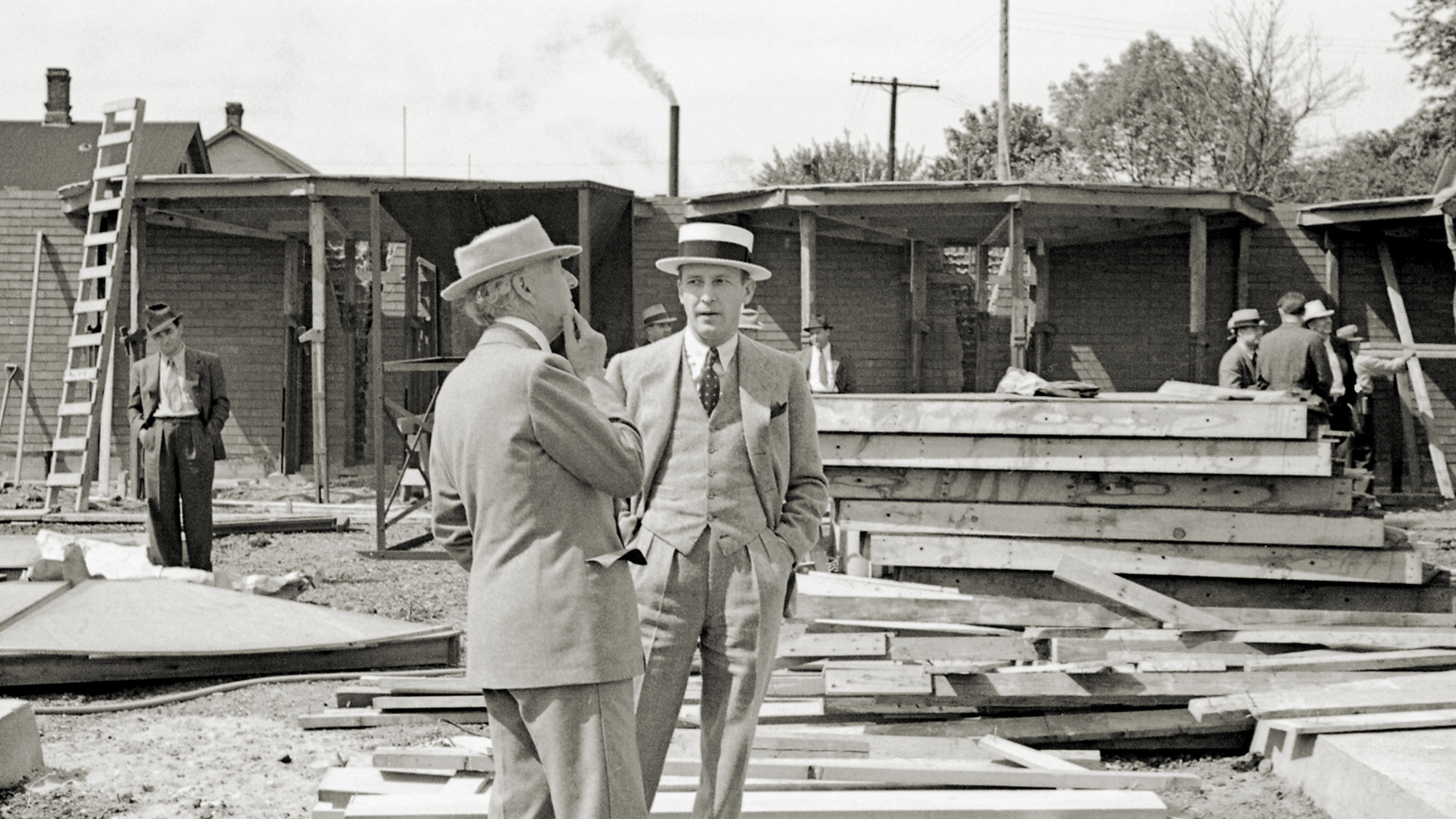 H.F. Johnson, Jr. and Frank Lloyd Wright, at SC Johnson 