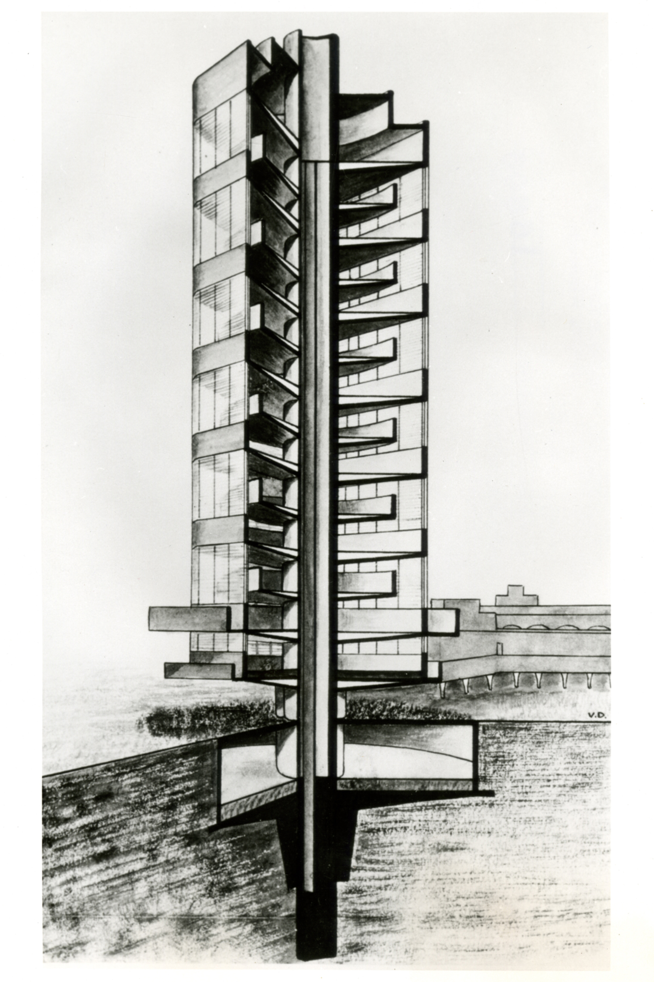 SC Johnson Research Tower Cutaway