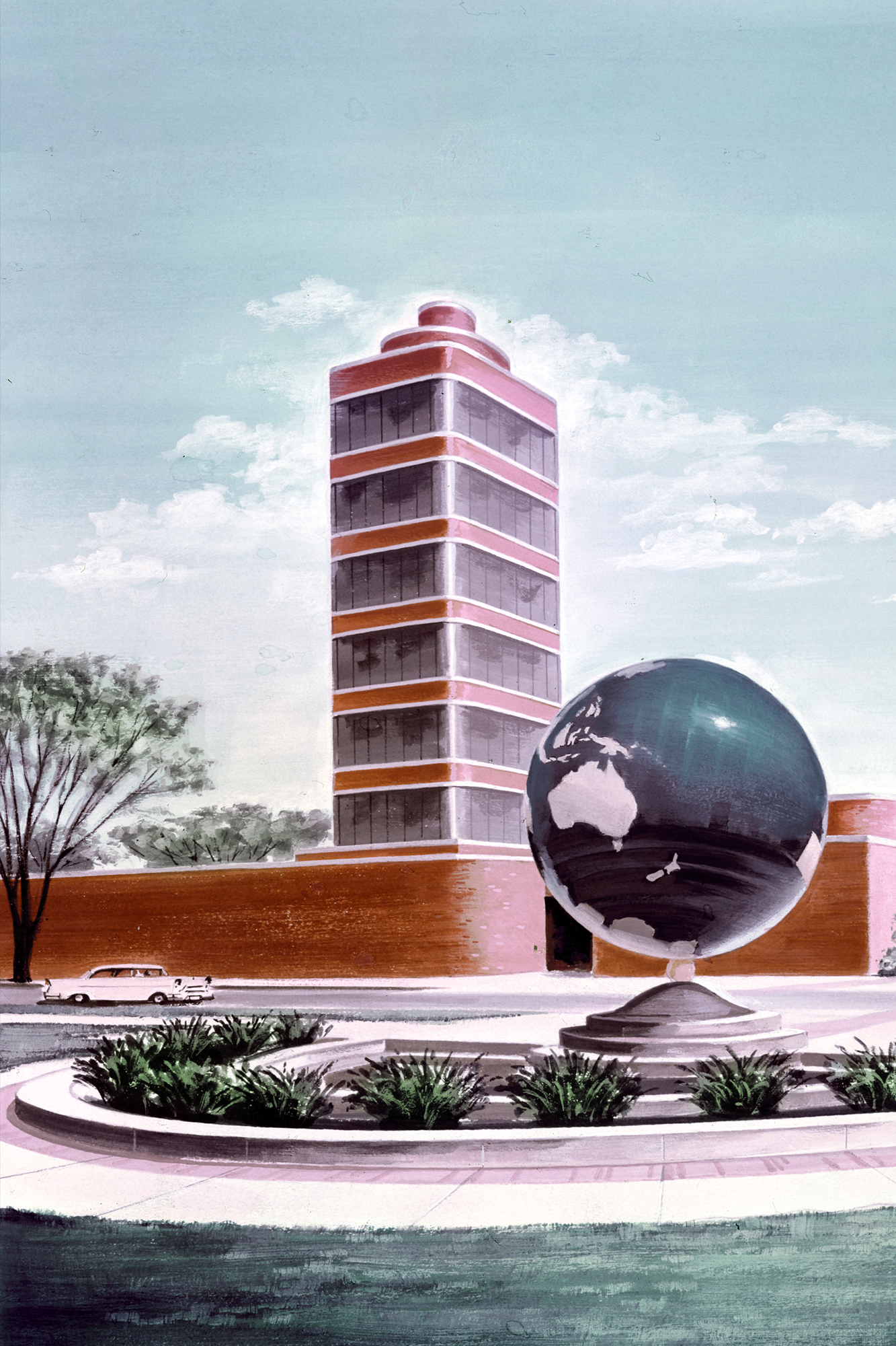 SC Johnson Research Tower Illustration