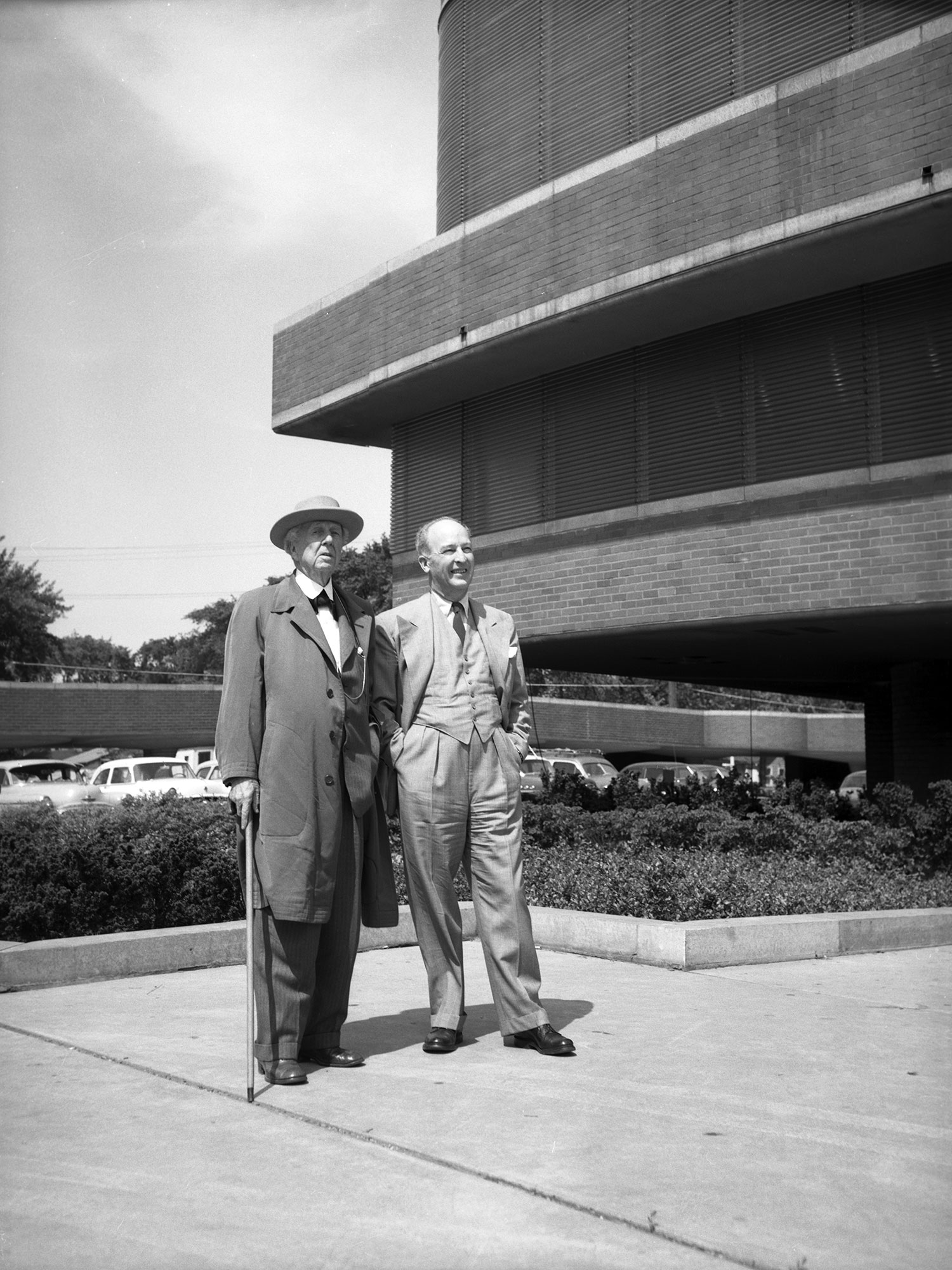 HF Johnson Jr with Frank Lloyd Wright