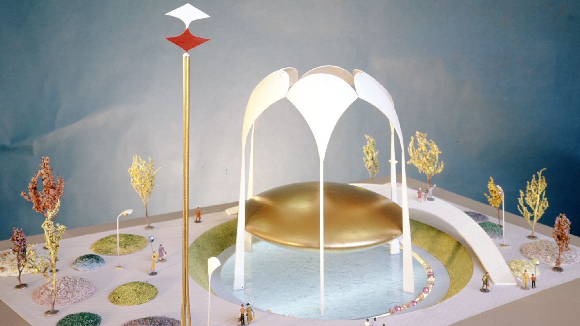 1964’teki Dünya Fuarı’ndaki Johnson Wax Eğlence Çadırı’nın Modeli