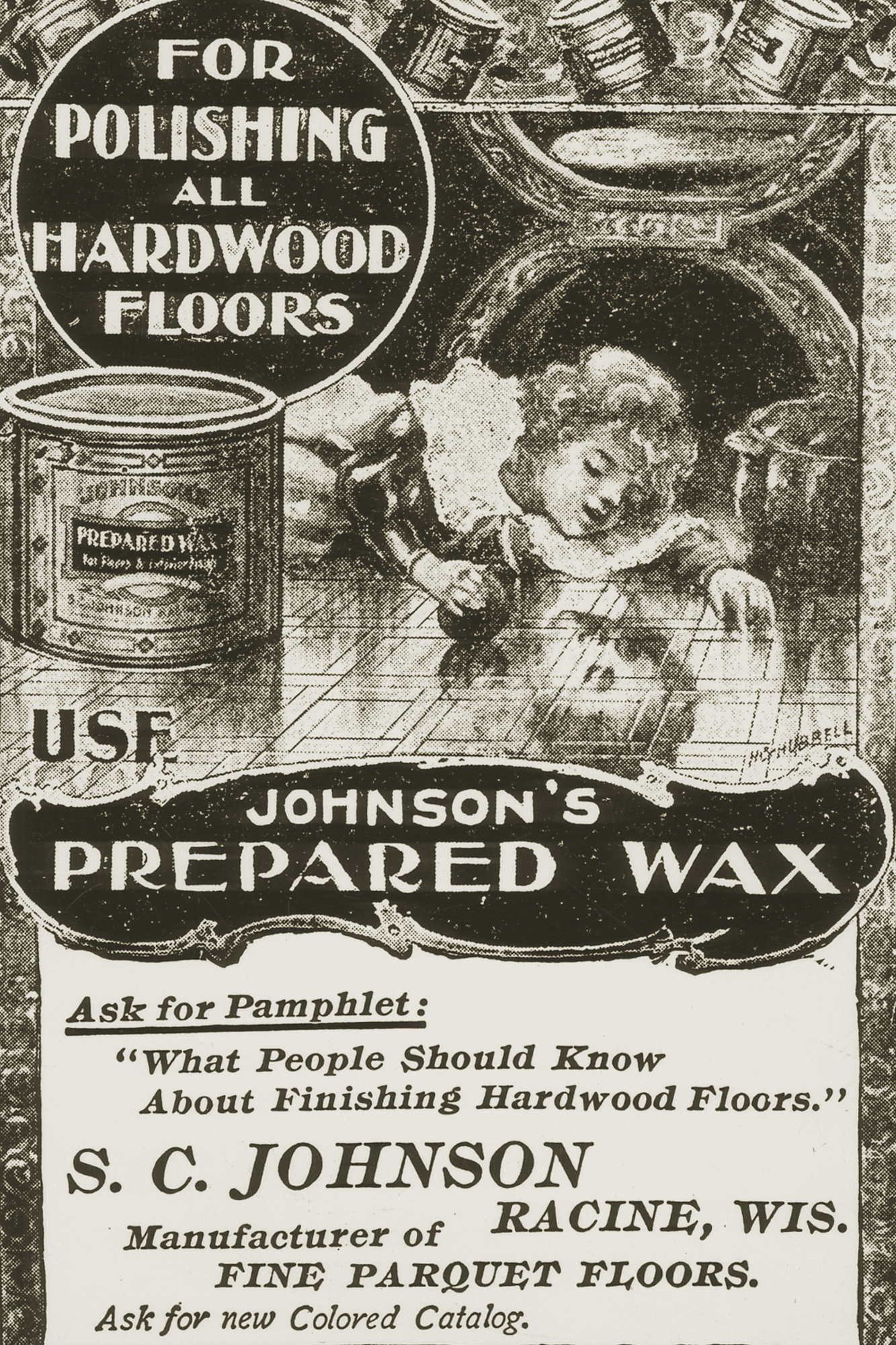 SC Johnson's Prepared Wax vintage ad