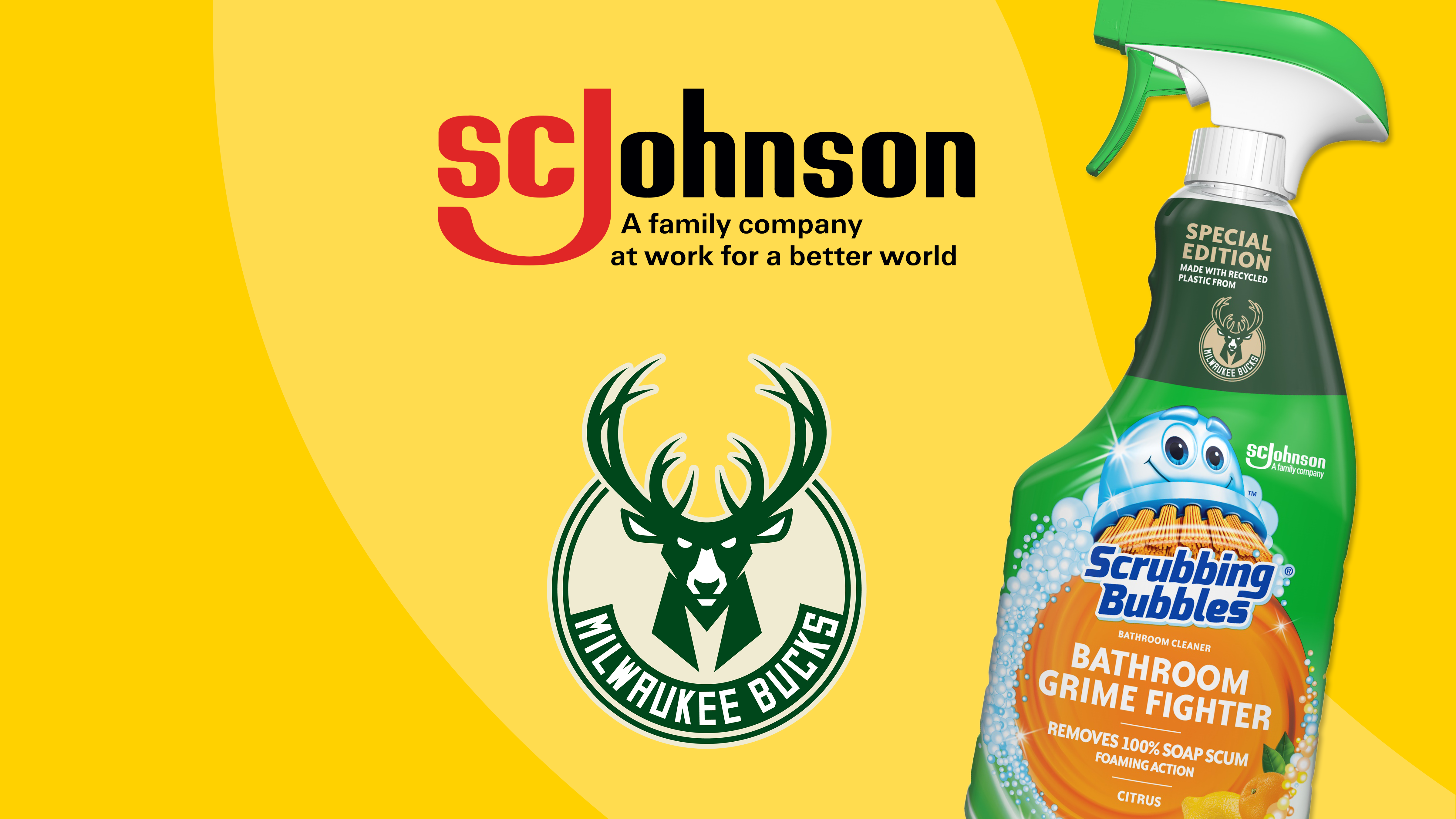 SC Johnson and the Milwaukee Bucks team up to combat plastic waste
